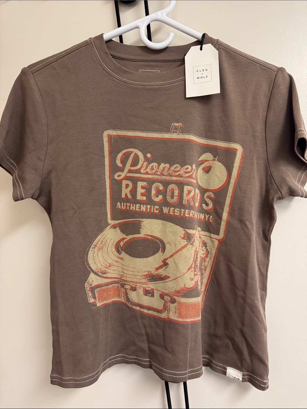 Cleo Wolf Women's Pioneer Records Short Sleeve Tee - Brown